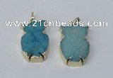NGP2570 25*40mm cat druzy agate gemstone pendants wholesale