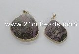 NGP2675 25*35mm - 40*45mm freeform tourmaline gemstone pendants