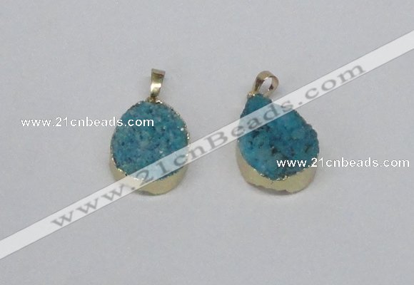 NGP2776 18*25mm - 20*30mm freeform druzy agate pendants