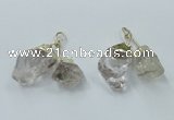NGP2805 18*25mm - 20*25mm nuggets white crystal pendants wholesale
