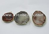 NGP2854 45*50mm - 55*70mm freeform druzy agate gemstone pendants