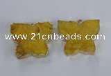 NGP2871 40*50mm - 45*55mm butterfly druzy agate pendants wholesale