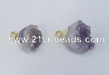 NGP2901 20*25mm - 25*30mm freeform amethyst gemstone pendants