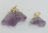 NGP2949 20*25mm – 25*40mm freeform amethyst gemstone pendants