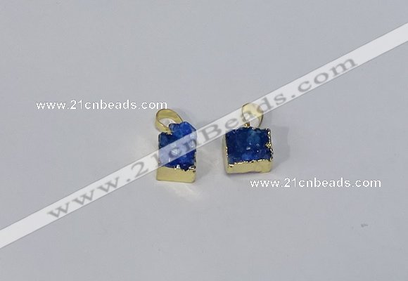 NGP3090 10*12mm - 12*14mm freeform druzy agate pendants wholesale