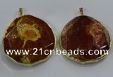 NGP3248 40*45mm - 50*55mm freeform agate gemstone pendants