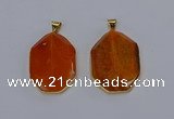 NGP3303 35*45mm freeform agate gemstone pendants wholesale