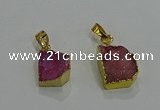 NGP3324 8*12mm - 15*20mm freeform druzy agate gemstone pendants