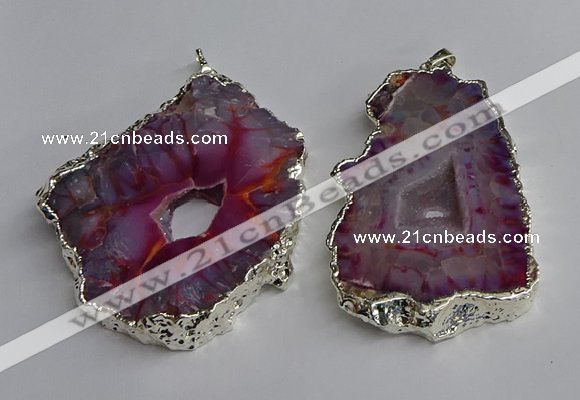 NGP3366 40*45mm - 45*60mm freeform druzy agate pendants
