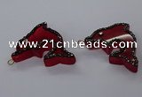 NGP3425 25*40mm - 30*45mm dolphin agate gemstone pendants