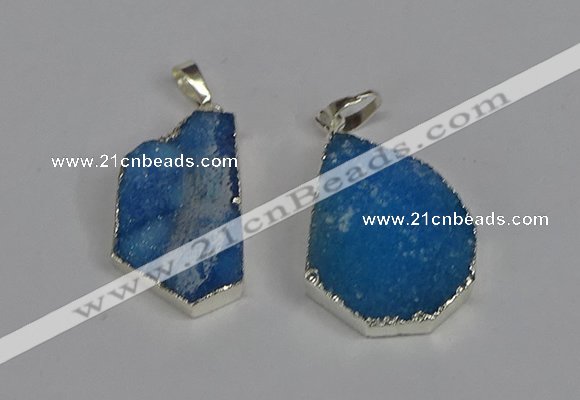 NGP3444 18*25mm - 20*30mm freeform druzy agate gemstone pendants