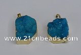 NGP3468 20*30mm - 25*35mm freeform druzy agate pendants wholesale