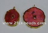 NGP3485 40*50mm - 50*65mm freeform druzy agate gemstone pendants