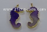 NGP3542 22*58mm - 25*55mm seahorse agate pendants wholesale