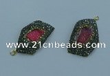 NGP3593 20*30mm - 22*32mm freeform druzy agate pendants