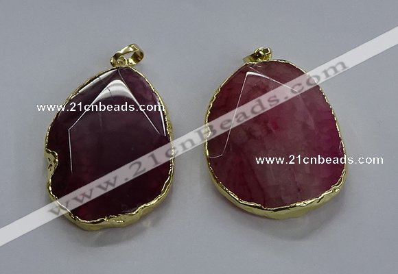 NGP3728 30*40mm - 35*45mm freeform agate gemstone pendants