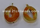 NGP3822 30*40mm - 40*50mm freeform druzy agate pendants