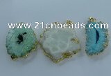 NGP3897 35*45mm - 50*60mm freeform druzy agate pendants