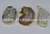 NGP3922 35*50mm - 45*65mm freeform druzy agate pendants wholesale