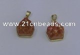 NGP4010 15*16mm freeform druzy quartz gemstone pendants