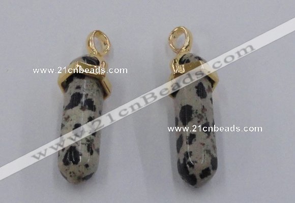 NGP5045 8*30mm sticks dalmatian gemstone pendants wholesale