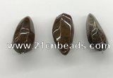 NGP5564 14*40mm - 23*58mm teardrop iron tiger pendants wholesale