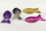 NGP5814 25*55mm - 28*60mm fish agate gemstone pendants wholesale