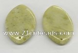 NGP5862 35*55mm marquise lemon jade pendants wholesale