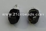 NGP6015 18*30mm - 22*35mm freeform smoky quartz pendants