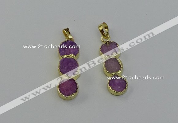 NGP6531 10*32mm druzy agate gemstone pendants wholesale