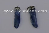 NGP6959 10*35mm - 15*45mm freeform blue kyanite pendants