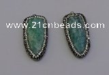 NGP7015 20*45mm arrowhead amazonite gemstone pendants wholesale