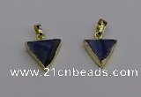 NGP7048 14*15mm triangle blue kyanite pendants wholesale