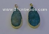 NGP7130 25*45mm - 26*50mm teardrop druzy agate pendants wholesale