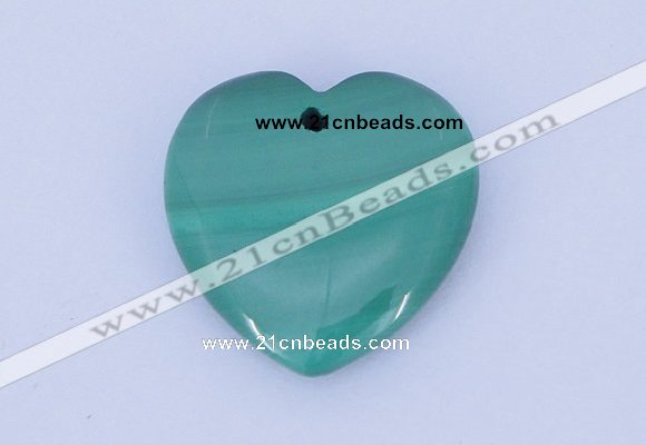 NGP716 30*30mm heart natural malachite gemstone pendant