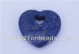 NGP723 26*26mm heart natural lapis lazuli gemstone pendant