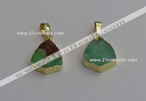 NGP7240 15*20mm australia chrysoprase pendants wholesale