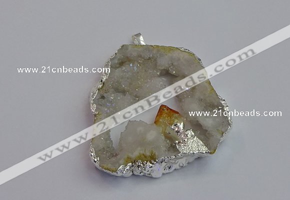 NGP7382 45*50mm - 50*55mm freeform druzy agate pendants