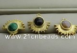 NGP7568 18*20mm mixed gemstone pendants wholesale