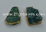 NGP8569 28*45mm - 35*50mm freeform druzy agate pendants wholesale