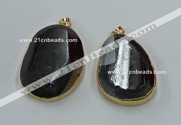NGP8632 32*45mm - 46*48mm freeform druzy agate pendants wholesale