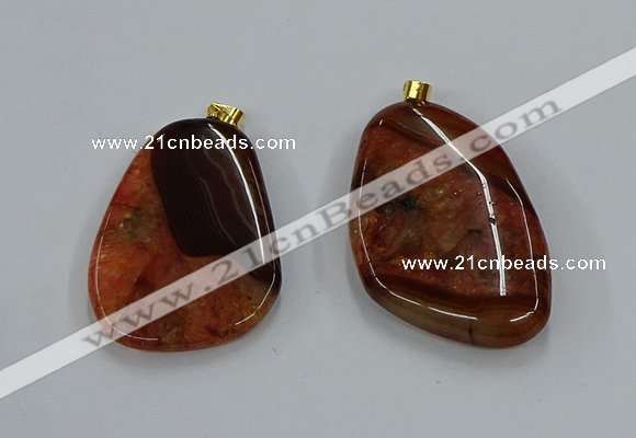 NGP8636 30*45mm - 35*50mm freeform druzy agate pendants wholesale