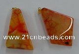 NGP8659 20*40mm - 40*50mm freeform agate pendants wholesale