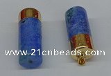 NGP8765 18*40mm tube agate gemstone pendants wholesale