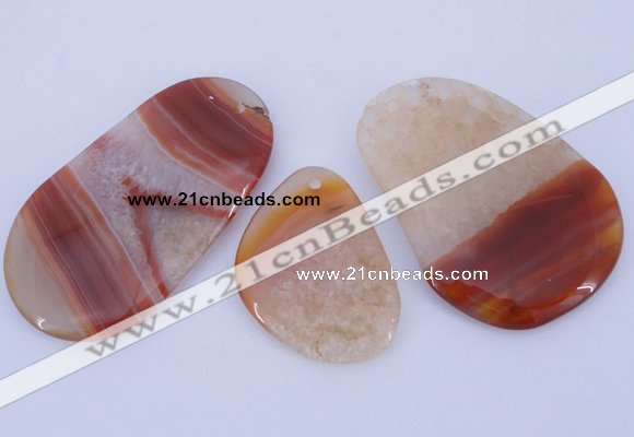 NGP895 5PCS 30-45mm*40-65mm freeform agate druzy geode gemstone pendants