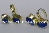 NGR200 10*14mm - 15*20mm oval druzy agate gemstone rings