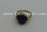 NGR2072 10*15mm faceted oval lapis lazuli gemstone rings