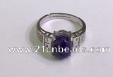 NGR3019 925 sterling silver with 8*10mm oval charoite rings