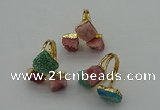 NGR4000 10*12mm - 12*14mm freeform druzy agate gemstone rings