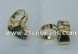 NGR55 18*25mm - 20*30mm freeform plated druzy agate rings